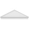 Ekena Millwork Peaked Cap Smooth Architectural PVC Combination Pediment, 68"W x 23-7/8"H x 2-3/4"P (Pitch 6/12) PEDPC068X240PKC00 - alternate 3
